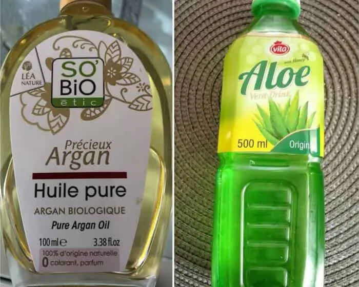 huile d'argan et aloe vera